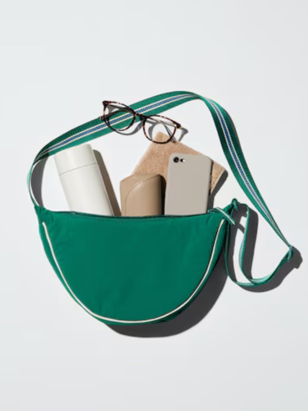 Uniqlo | Bag | Round Mini Shoulder Bag Striped Navy - Picture 8 of 9
